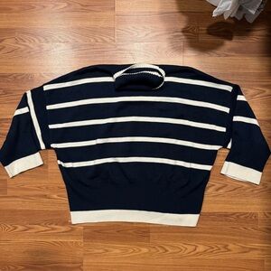 Top Shop Oversized Stripes Turtleneck Sweater Size Large
